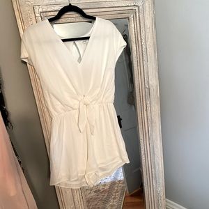 White. Romper. Size Large.